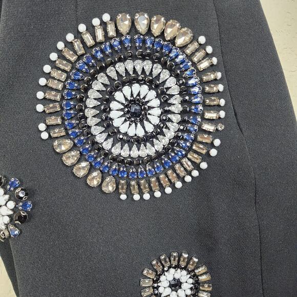 Wang Yu Embellished Size 4 Black Dress - Picture 7 of 10